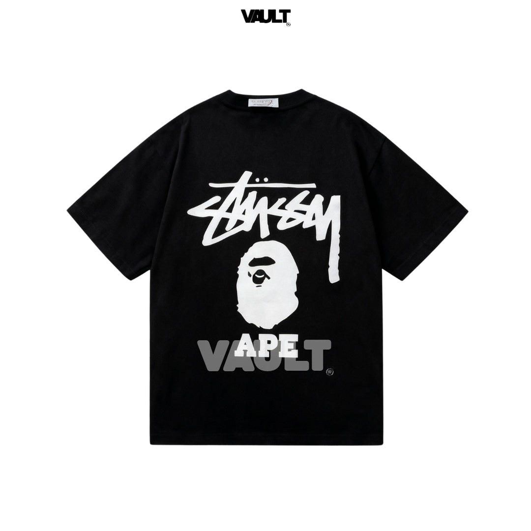 Camiseta Stüssy x BAPE Ape Head Tee