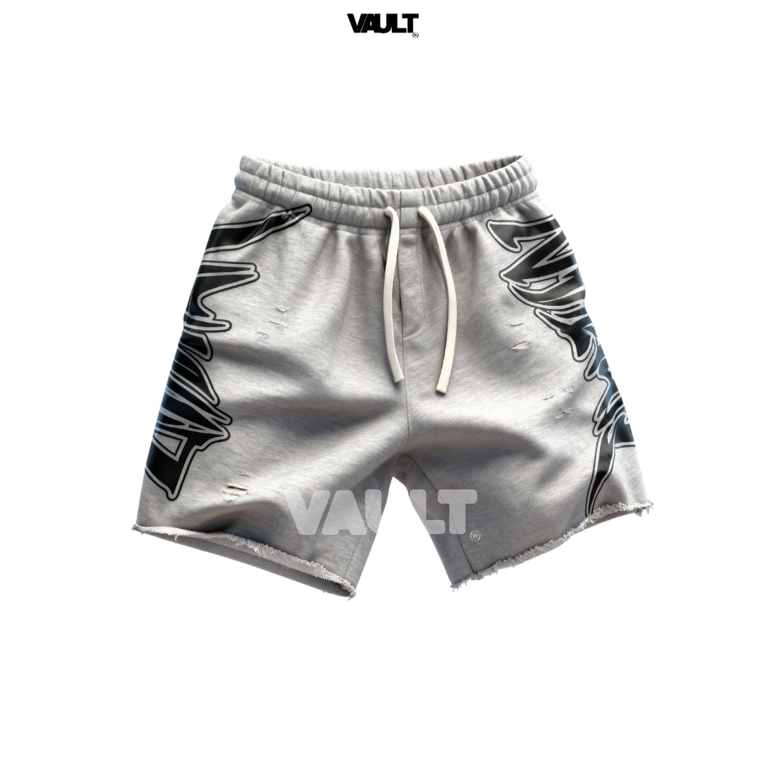 Short Palm Angels Destroyed Logo Print