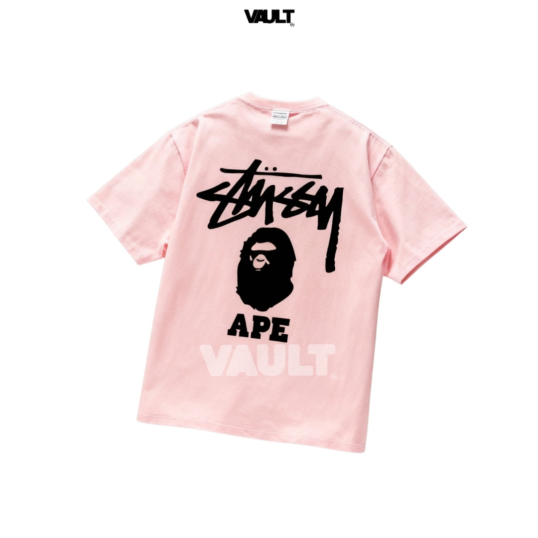Camiseta Stüssy x BAPE Ape Head Tee