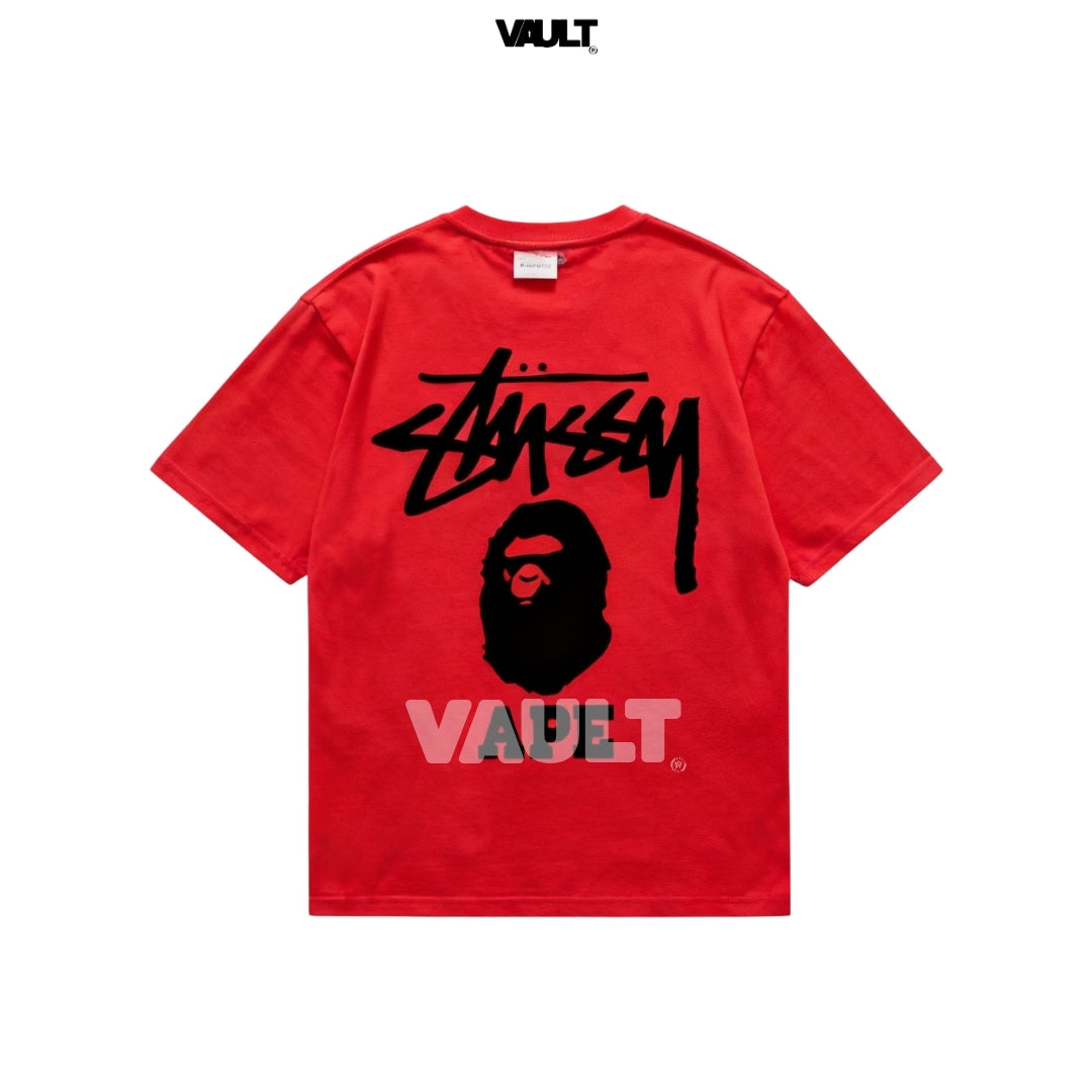 Camiseta Stüssy x BAPE Ape Head Tee