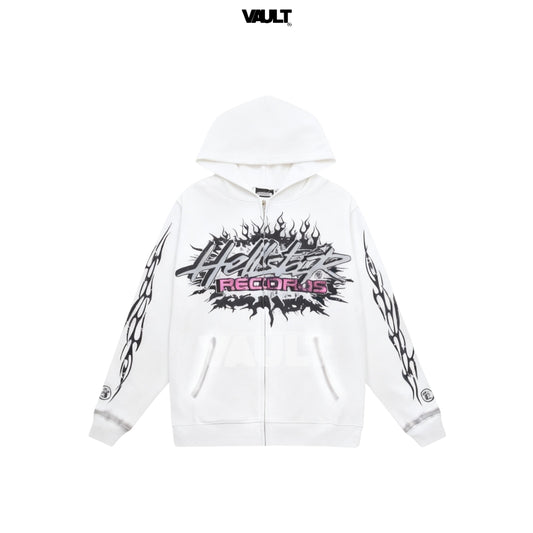 Moletom Hellstar Records Glitter Zip Up Hoodie