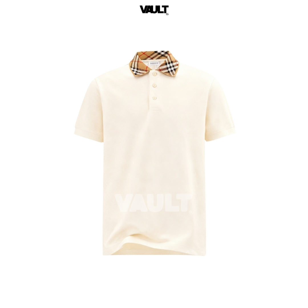 Camisa Polo Burberry Vintage Check Collar Cotton