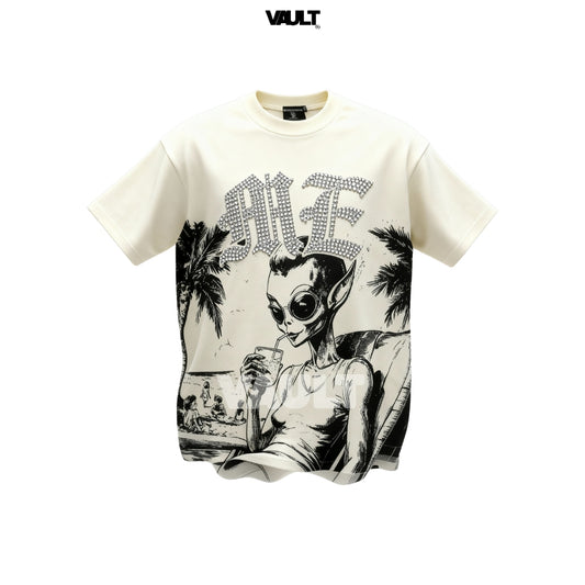 Camiseta Emotionally Unavailable Alien Rhinestone Tee