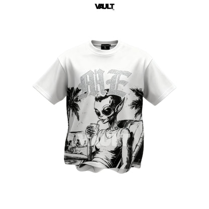 Camiseta Emotionally Unavailable Alien Rhinestone Tee