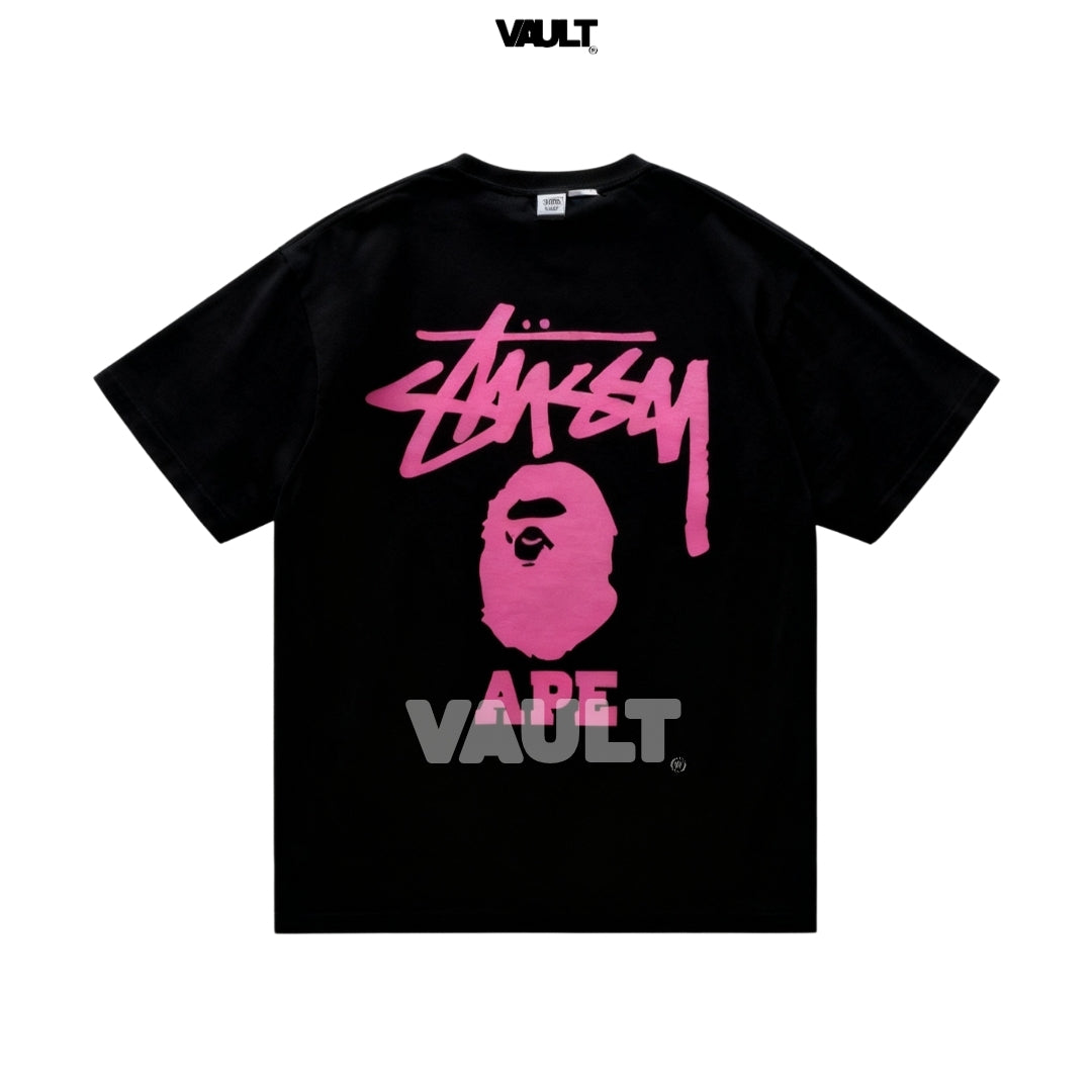 Camiseta Stüssy x BAPE Ape Head Tee