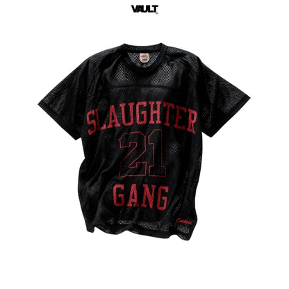 Camiseta Corteiz x 21 Savage Slaughter Gang Mesh Jersey