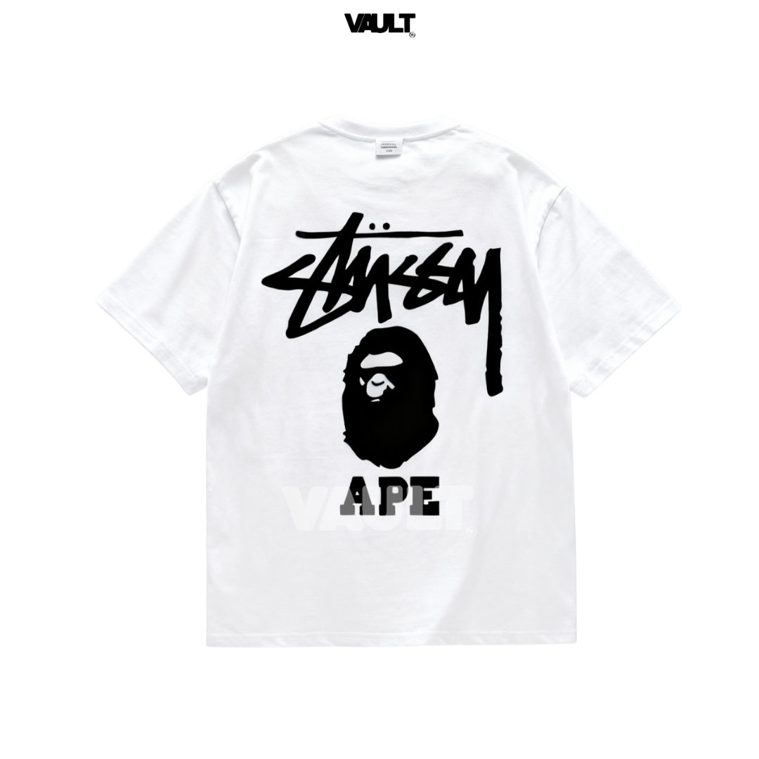 Camiseta Stüssy x BAPE Ape Head Tee
